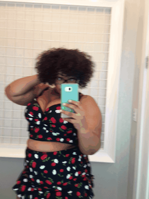 bustyspice:  afatblackfairy:  Tried on a Torrid bikini. It was fun ^_^  😍😍😍