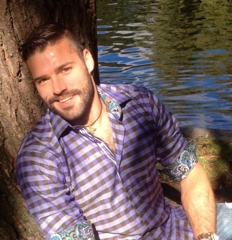 Hairy chest, legs,Beard and Mustache.