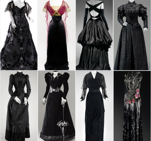 warpaintpeggy:  some of my favorite vintage dresses        ↳  black 