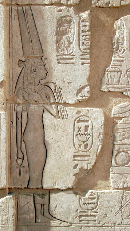 Bas-relief of Shepenupet II, God’s wife of Amun, at the mortuary temple of Ramesses III , 25th