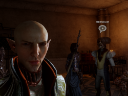 chococri:  azogthenailfiler:  shadowpiranha:  benefaris:  He took a selfie while Lavellan was shopping.  ELFIE SELFIE I CAN FINALLY MAKE THIS JOKE PRAISE BE THE CREATORS  Elfie Selfie   