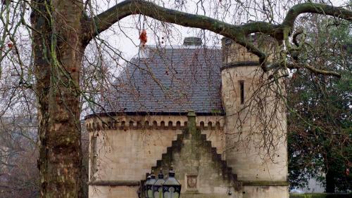 An entrance to Museum Gardens, York, England.Don’t try this at home, had to climb a little to get th