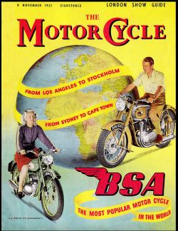 karlrodrique:  1951 BSA around the world. (flickr.com/photos).
