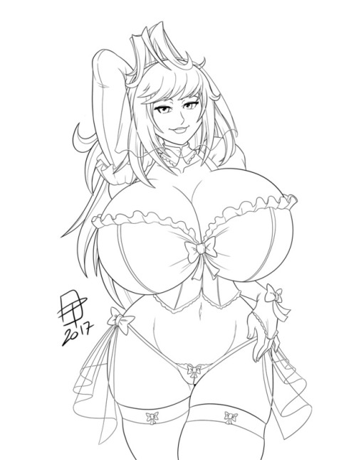 pinupsushi: Sexy lineart commission for rudeboy308 adult photos