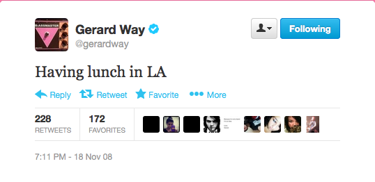 mydisenchanted-romance:  amputatetheloneliness:  My Chemical Romance’s first tweets.