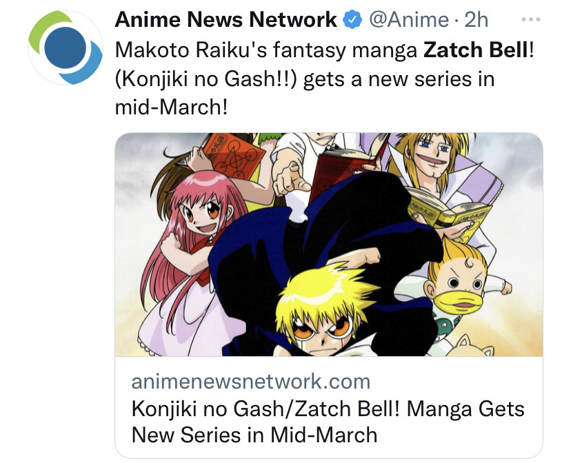 A 'Zatch Bell' Manga Sequel is Coming