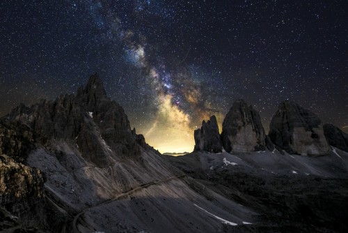 Milky way over Tre Cime Di Lavaredo by Luca Cruciani