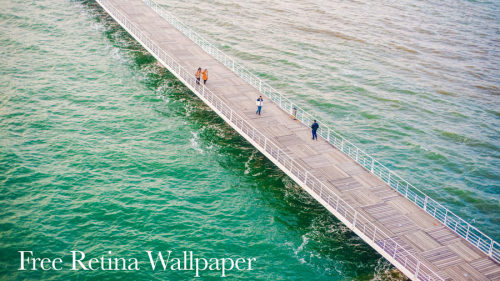 Free Retina Wallpaper day - a path over the sea - click for download page