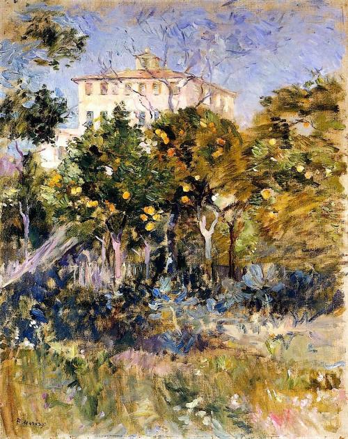 Berthe Morisot: Villa with Orange Trees, Nice, 1882.