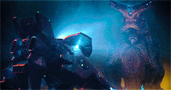 all4movie:  Pacific Rim → Kaiju (怪獣, kaijū, Japanese) Giant Beast.  The Kaiju