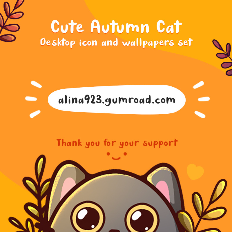 Anime Cats Desktop Icons Cute Wallpaper for Mac & Windows. 