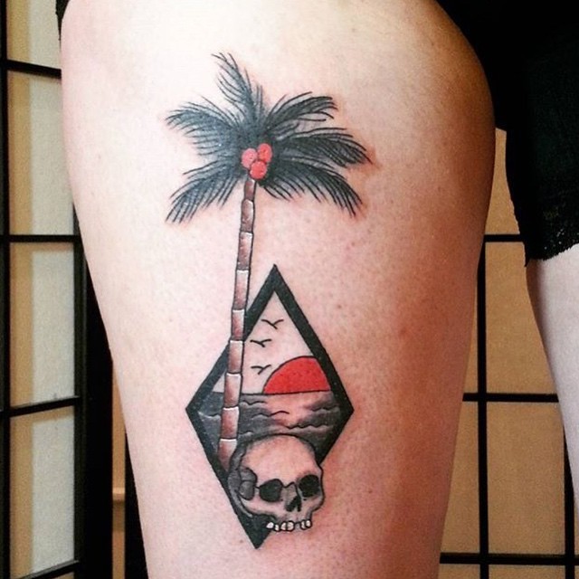 125 Unique Palm Tree Tattoos Youll Need to See  Tattoo Me Now