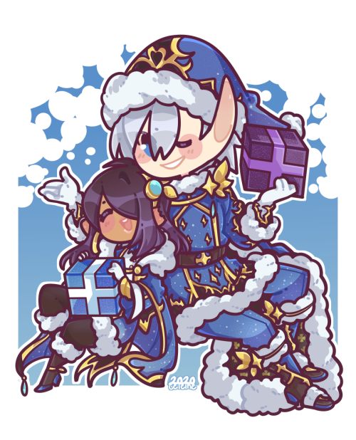 celeine:merry cuentmas from a prince and his aide! ❄✨