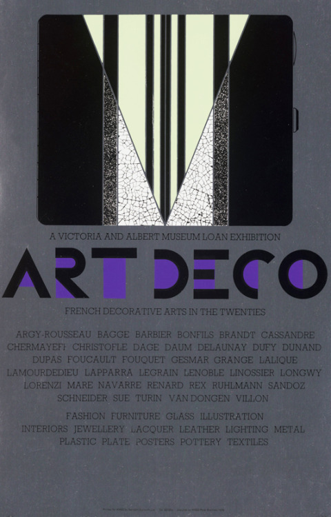 Peter Branfield, poster design for exhibition Art Deco: French Decorative arts in the Twenties, 1972