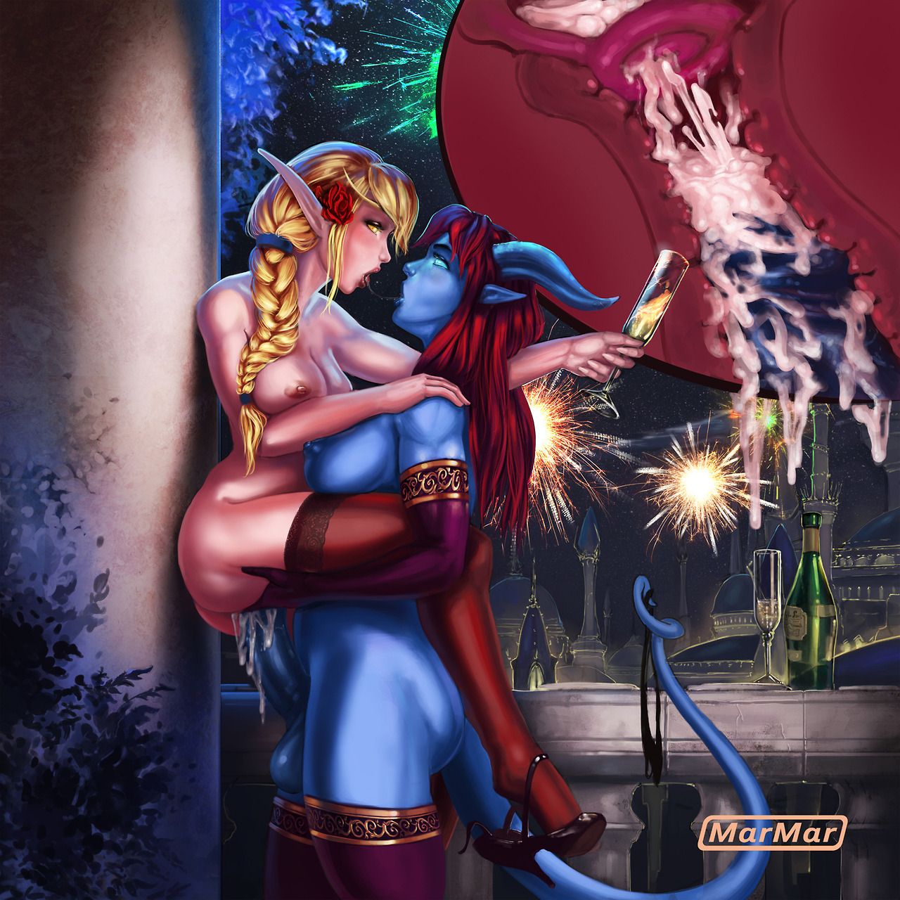 New WoW Commission finished, 2 students of the cultural exchange program celebrate