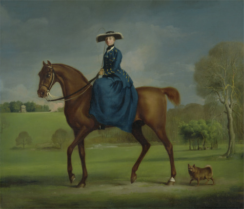 George Stubbs (British; 1724–1806)The Countess of Coningsby in the Costume of the Charlton HuntOil o