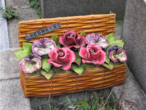 Ceramic grave decorations at Saint-Vincent Cemetery, Montmartre, ParisPhotos by Charles Reeza