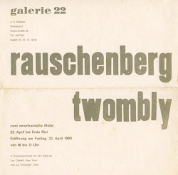 garadinervi:Rauschenberg • Twombly, Galerie