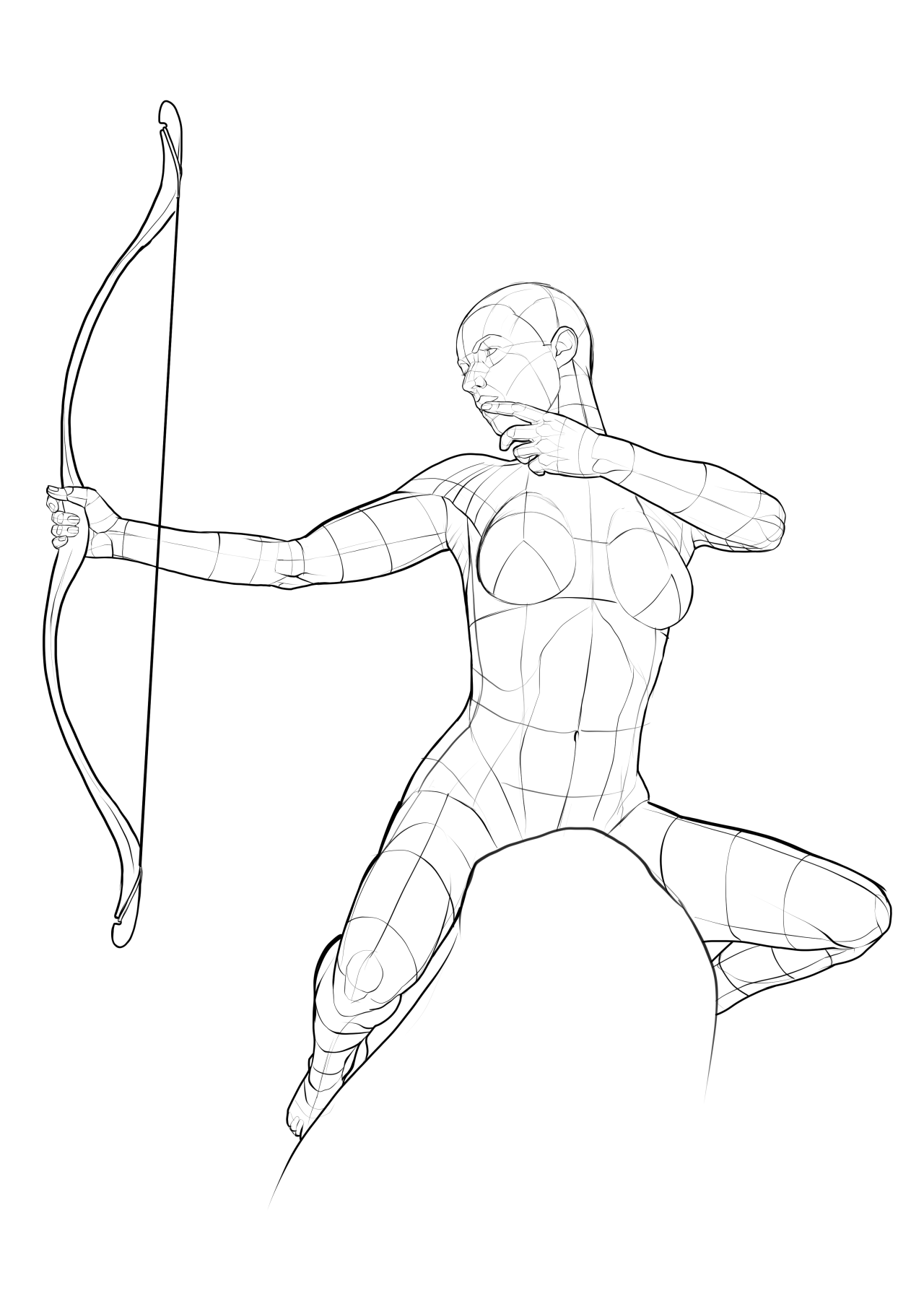 Archer pose reference for drawing | Art reference, Drawing reference poses,  Art reference poses