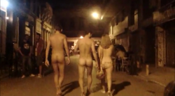 Naked walk in the center of Thessaloniki