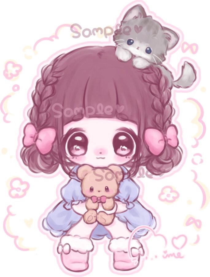 Pastel bow and fluffy, cute ribbon, kawaii style accessory ,ai