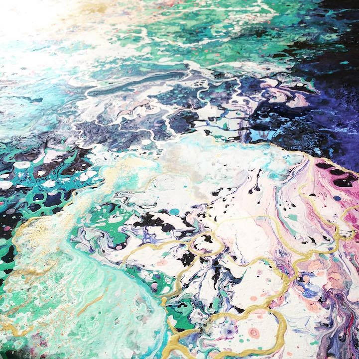 mymodernmet:  Interview: Ethereal Marbled Paintings Express the Inner Light Inside