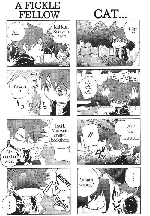 azatoi-flore: Decided to translate a small section from MiniVan vol. 3 Kai-kun LOOOOVES cats.But.The