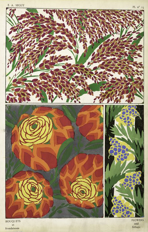 design-is-fine:E. A. Seguy, Bouquets et frondaisons, Flowers and foliage, 1925. Pochoir prints. © Ch