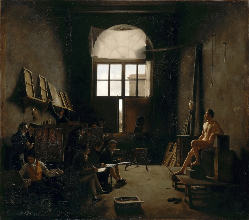 Interior of David’s Studio at the Collège des Quatre-Nations, Paris - Leon Mathieu