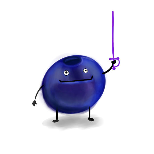 equius:  steveman-art:  equius:  a single blueberry with a tiny sword   someone literally made fanart of my shitpost what the fuck 