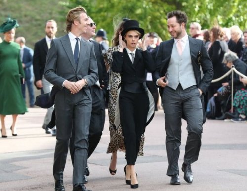 ilawliet94:Cara Delevinge wearing a top hat and tails at the royal wedding is utterly and completely