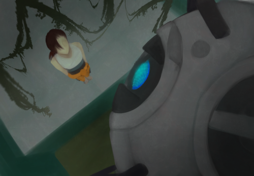 Wheatley And Chell(?)