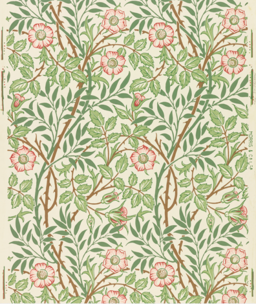 robert-hadley: Sidewall, Sweetbriar by Morris &amp; Co., 1934. Block-printed on paper. Source: 