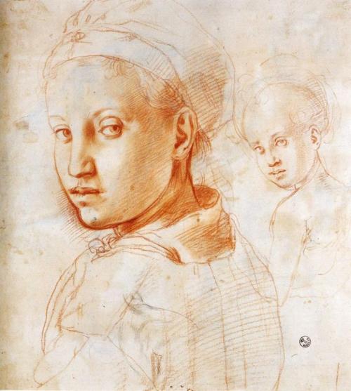 Study of a Boy Turning His Head, 1529, Jacopo PontormoMedium: chalk,paper