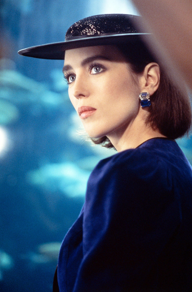 Isabelle Adjani photographed by Richard Melloul on the set of Pull Marine, 1984.