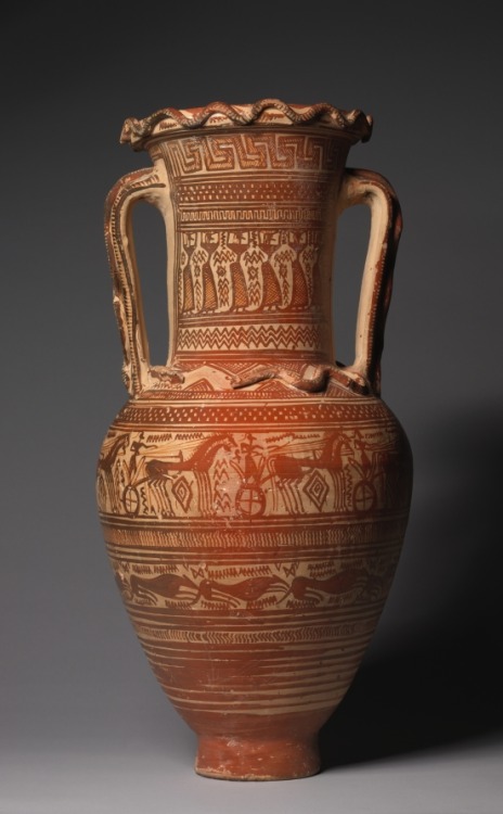 cma-greek-roman-art:Dipylon Amphora, Workshop of Athens 894, 8th Century BC, Cleveland Museum of Art