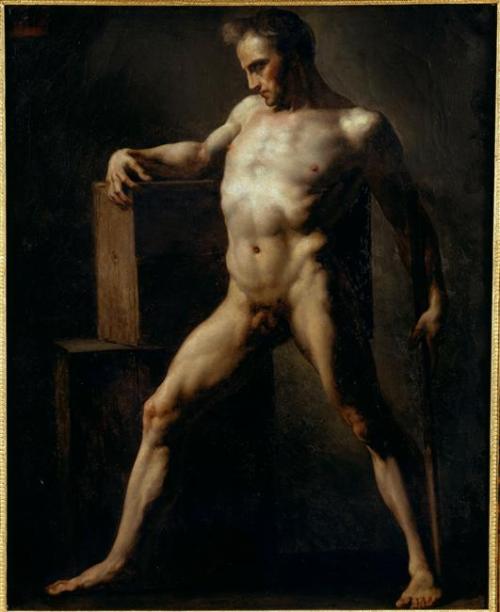 artist-gericault: Study of a Man, 1812, Theodore GericaultMedium: oil,canvas