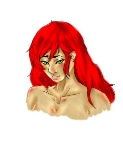 a quick Pyrrha as per request from xlthuathopec! sorry its so bad, I could not draw a badass pose for her so I just did a headshot with her hair down is that ok?