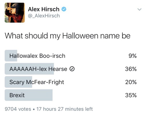 schmabel:Following Alex Hirsch in October is honestly the best way to treat yourself