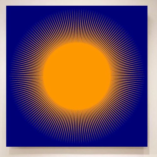 johnzollerart: Orange White Star #JohnZoller Acrylic on Canvas 48 x 48 inches 2020 #contemporarypain