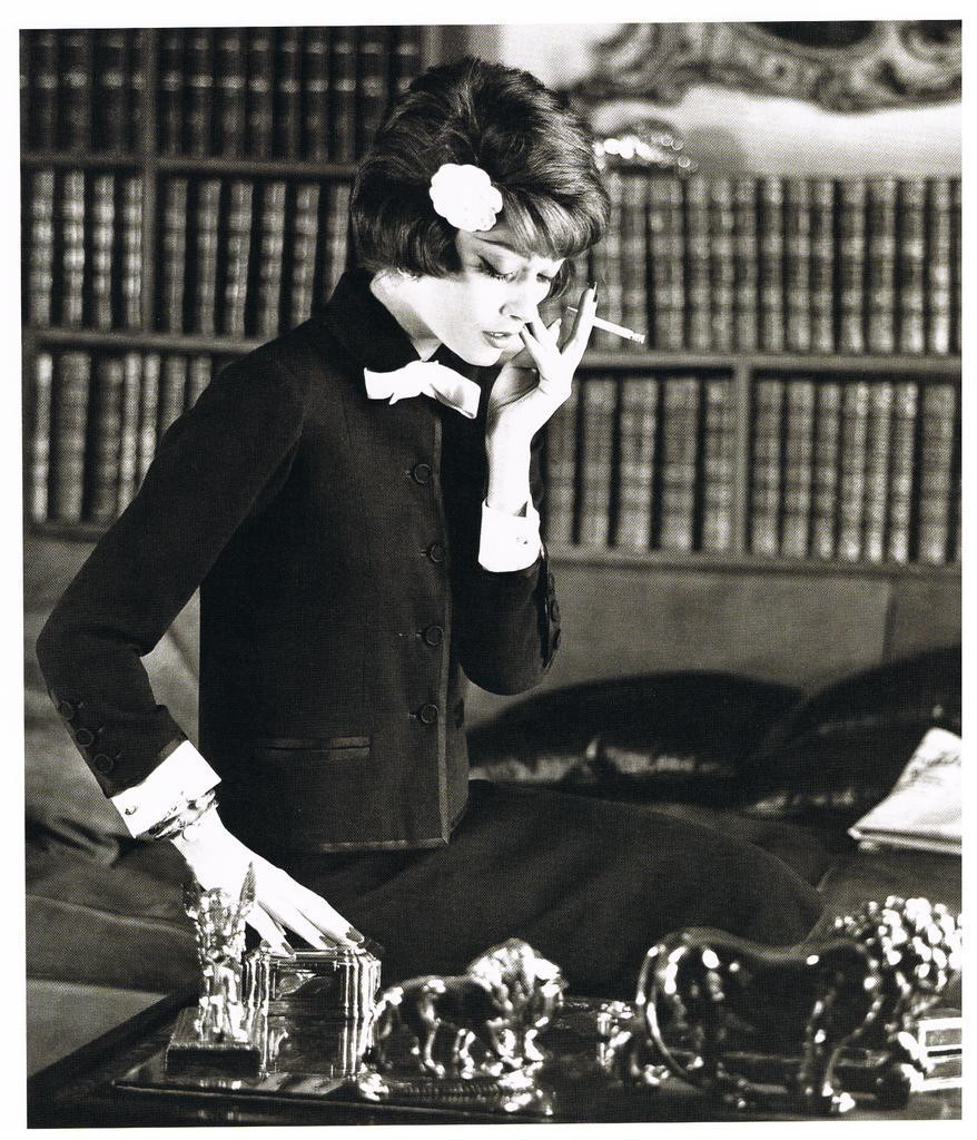 Chic in Silk — Marie-Helene Arnaud in suit by Chanel, Marie