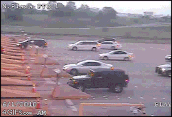 failsnet:  Tumblr Fails.net - Best way to avoid paying at a toll booth.