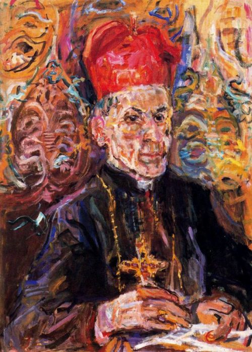 Cardinal della Costa, 1948, Oskar Kokoschka