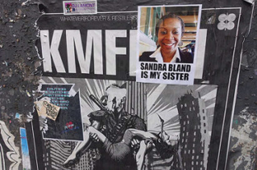 thetrippytrip:  “Sandra Bland is my Sister”  Valencia St in San Francisco 