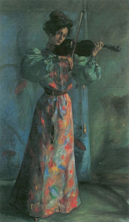 “The violin player” by Lovis Corinth, 1900
