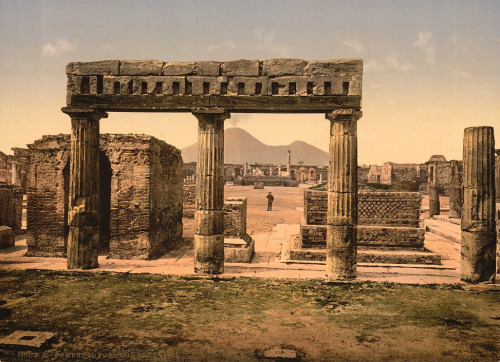 humanoidhistory:GREETINGS FROM POMPEII — Vintage visions of the ancient ruins of Pompeii, Italy, cir