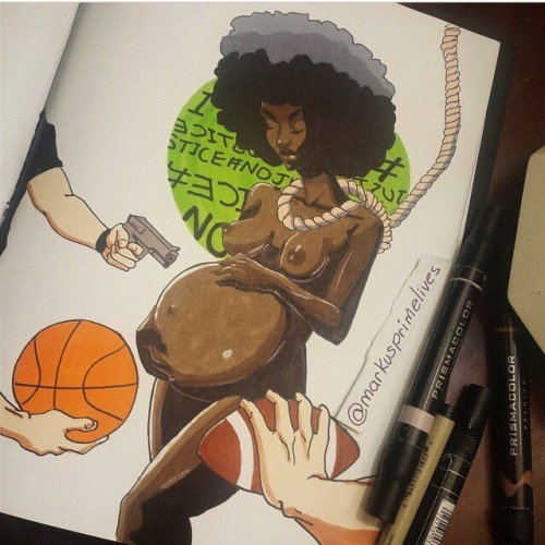 dopest-ethiopian: Art done by @markusprimelives (on IG) He is truly gifted.