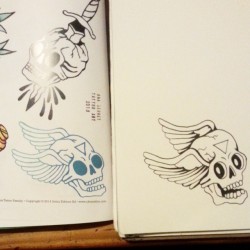 Winged skull from a design by Ana Serret.