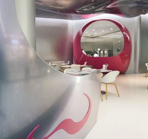 y2klostandfound: SWITCH cafe in DUBAI MCC MALL (2020)Design by Karim RashidSource:www.insta