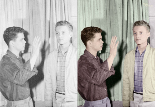 Wally Cleaver & Eddie Haskell - colorized